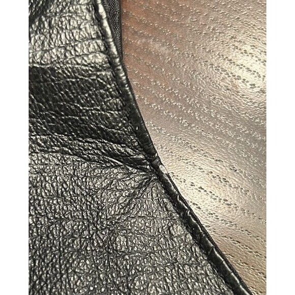 Michael Michelle Black leather Biker Vest With Eagle Embroidered Size M men - Picture 6 of 8